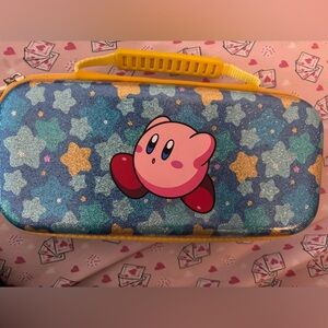 Kirby Starry Blue and Gold Glitter Nintendo Switch/Oled Case